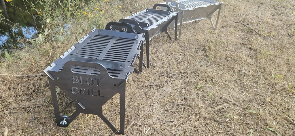 Slot Grill - Carbon Steel Collapsible BBQ Grill image 1