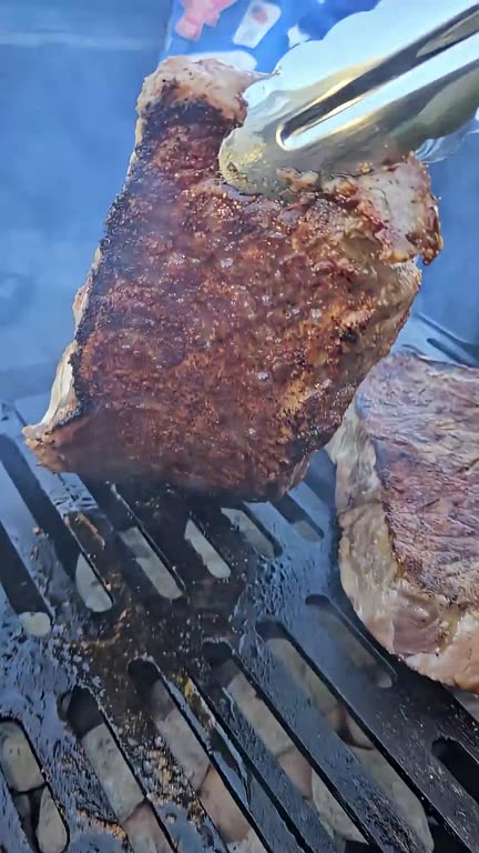 Steaks and Sausage on the Slot Grill